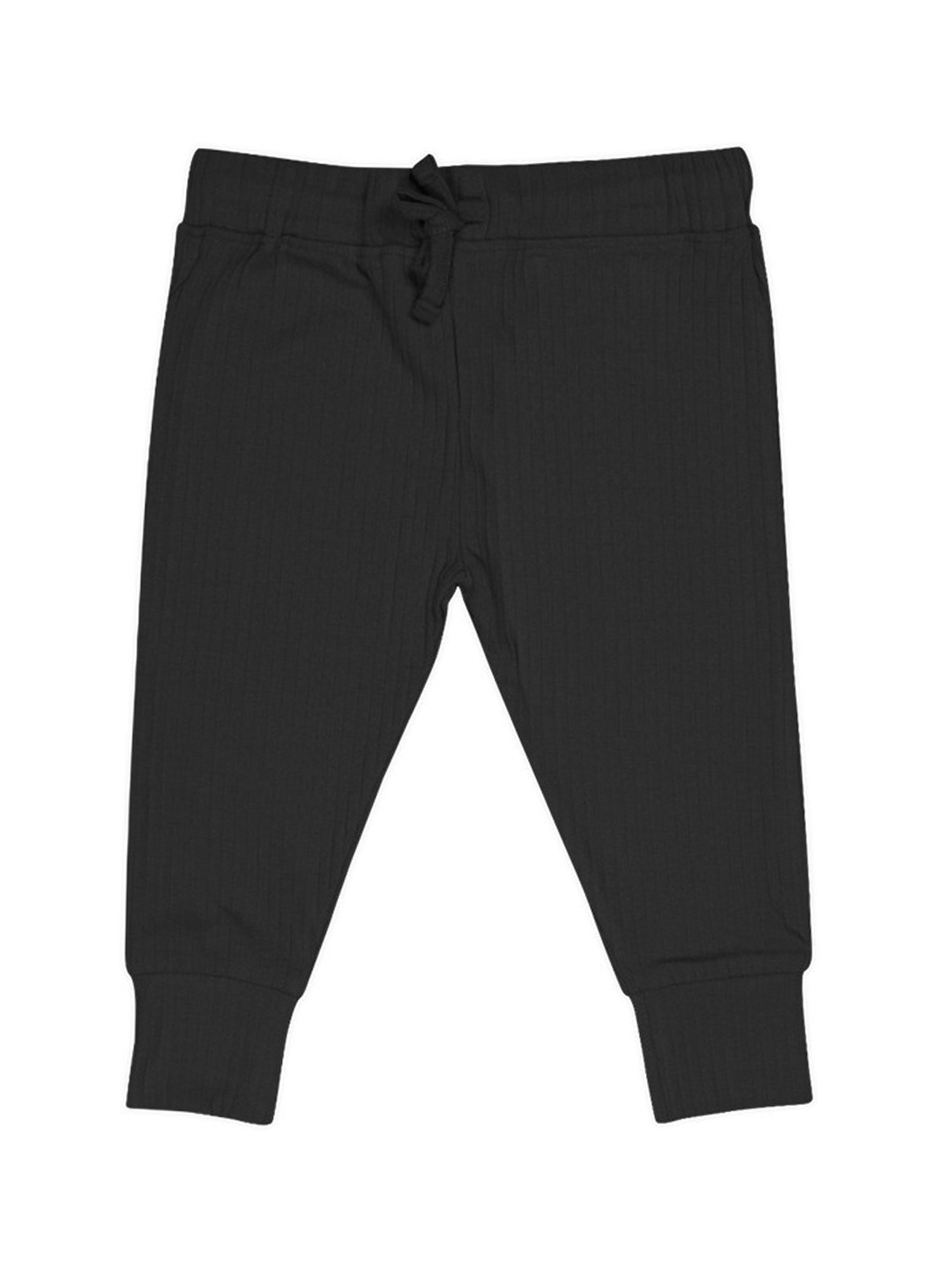 

Softsens Kids Ribbed Joggers, Black