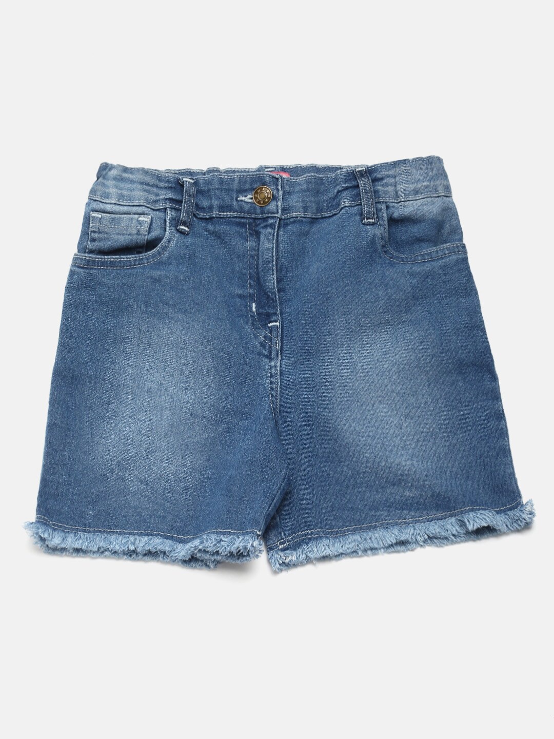 

De Moza Girls Washed Denim Shorts, Blue