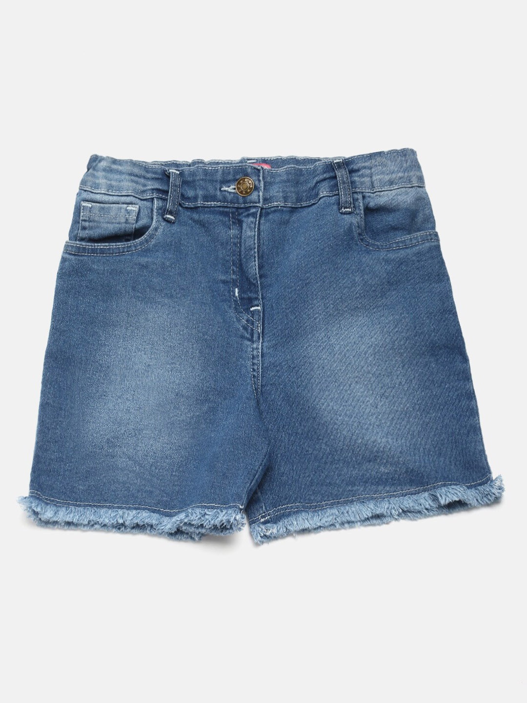 

De Moza Girls Cotton Denim Shorts, Blue