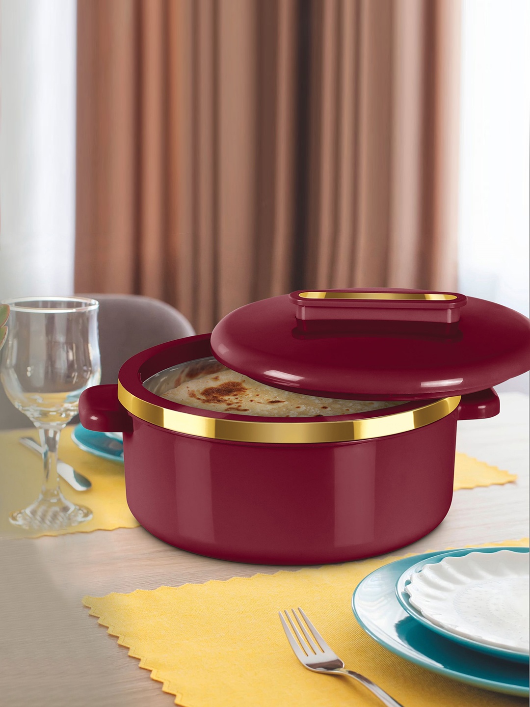 

Milton Curve 1000 Maroon Inner Stainless Steel Casserole 840 ml