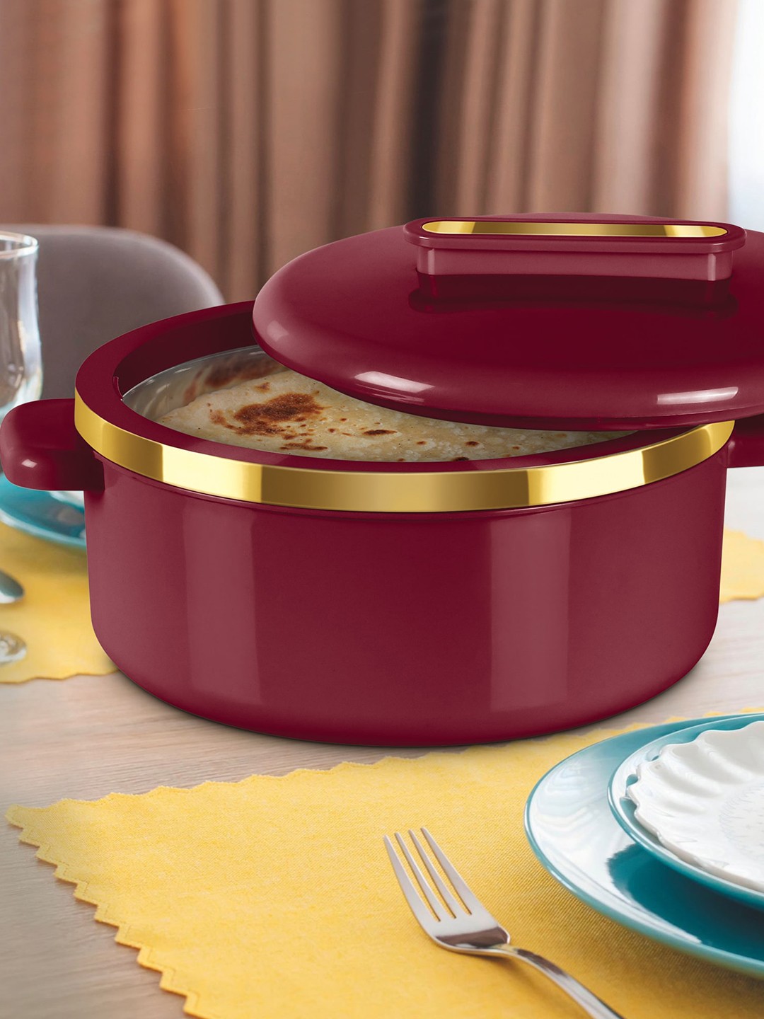 

Milton Curve 1500 Maroon Inner Stainless Steel Casserole 1.3 L