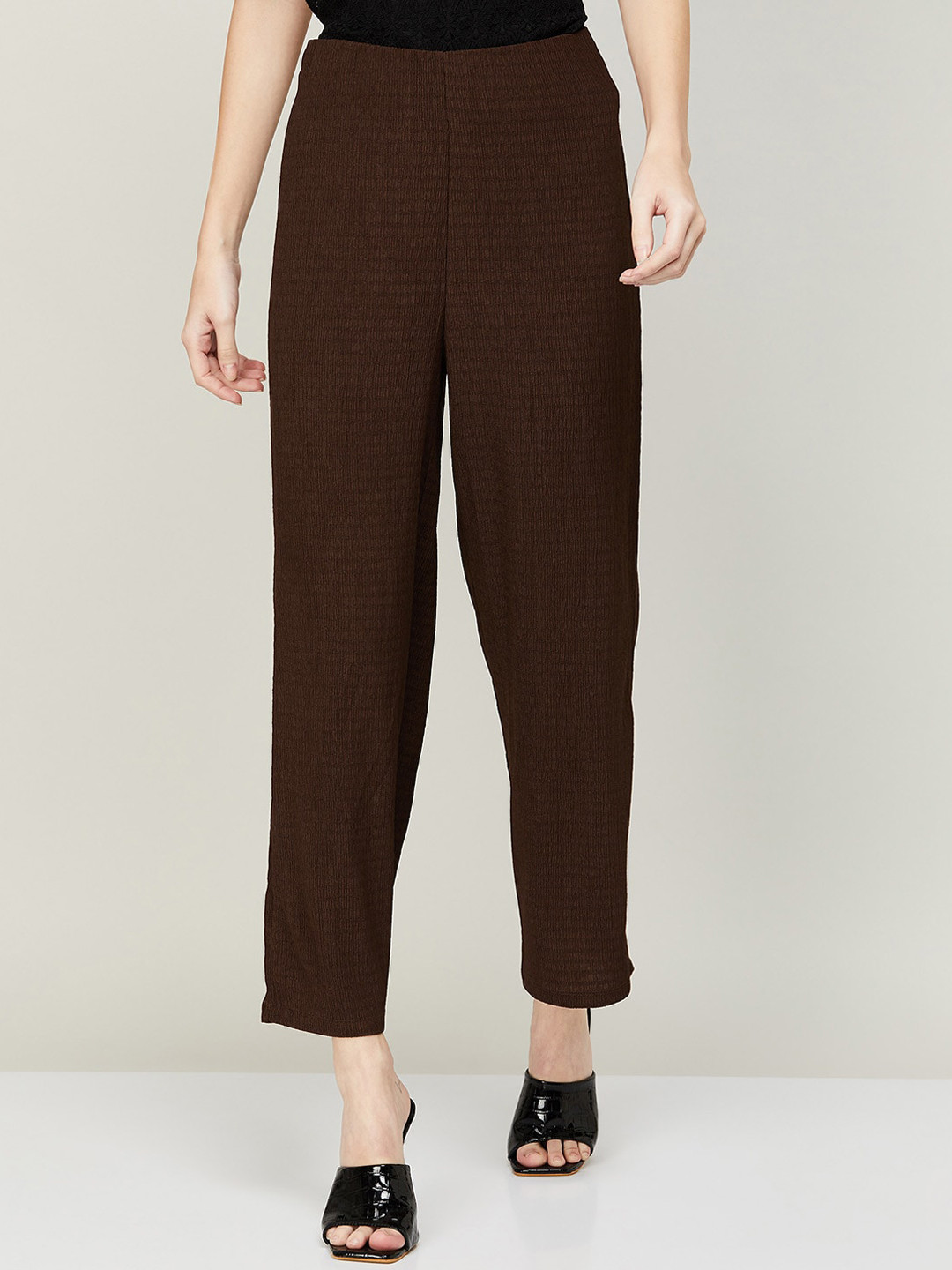 

CODE by Lifestyle Women Easy Wash Regular Trousers, Purple