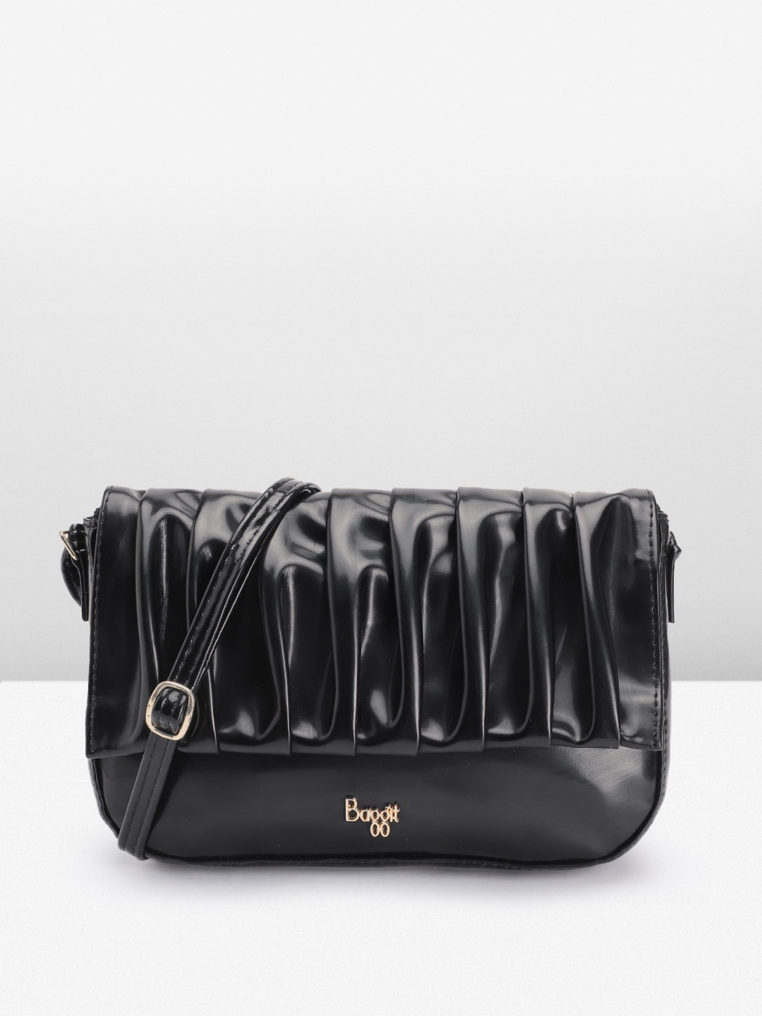 

Baggit Pleated Design Sling Bag, Black