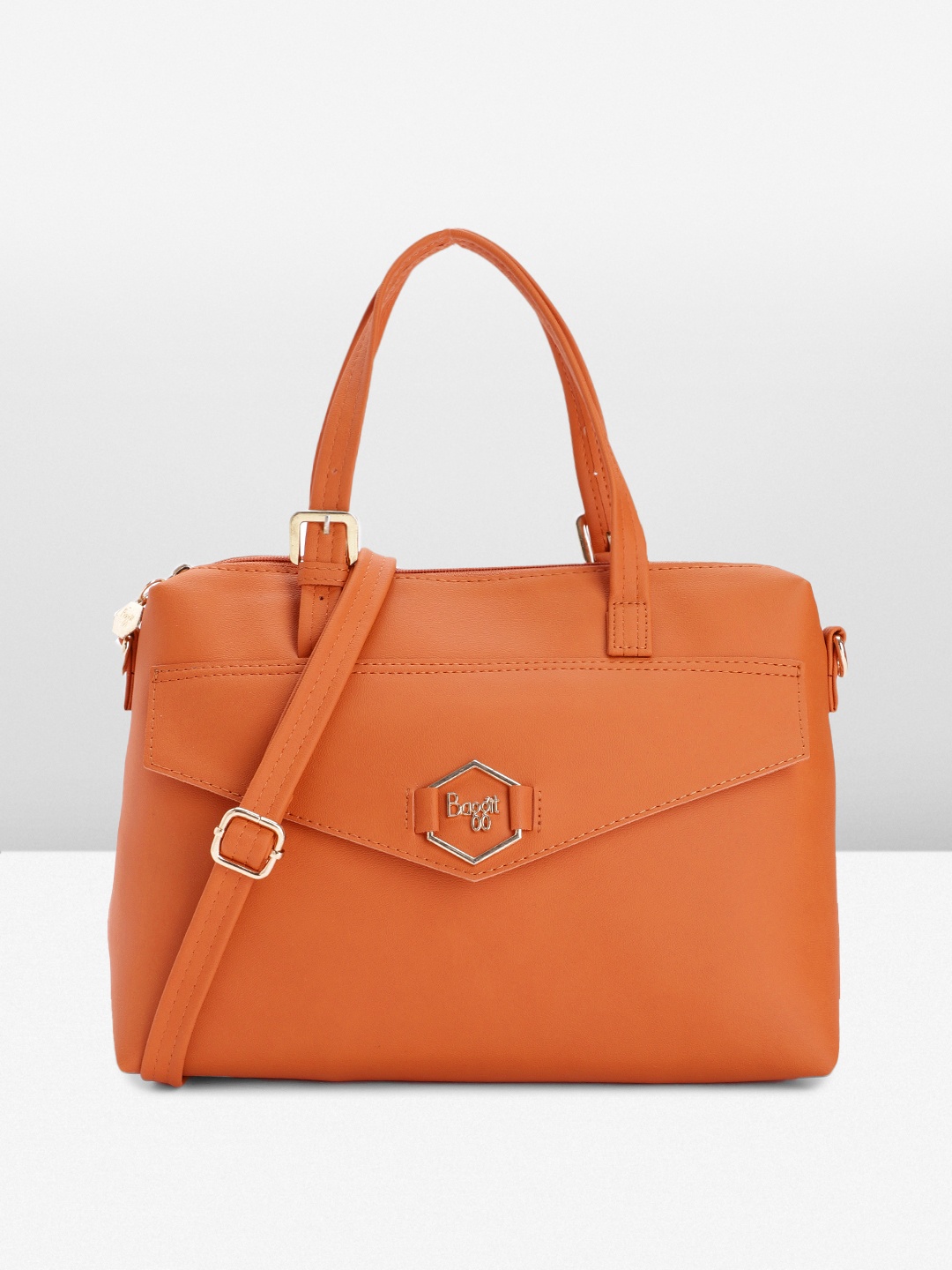 

Baggit Women Solid Handheld Bag, Rust