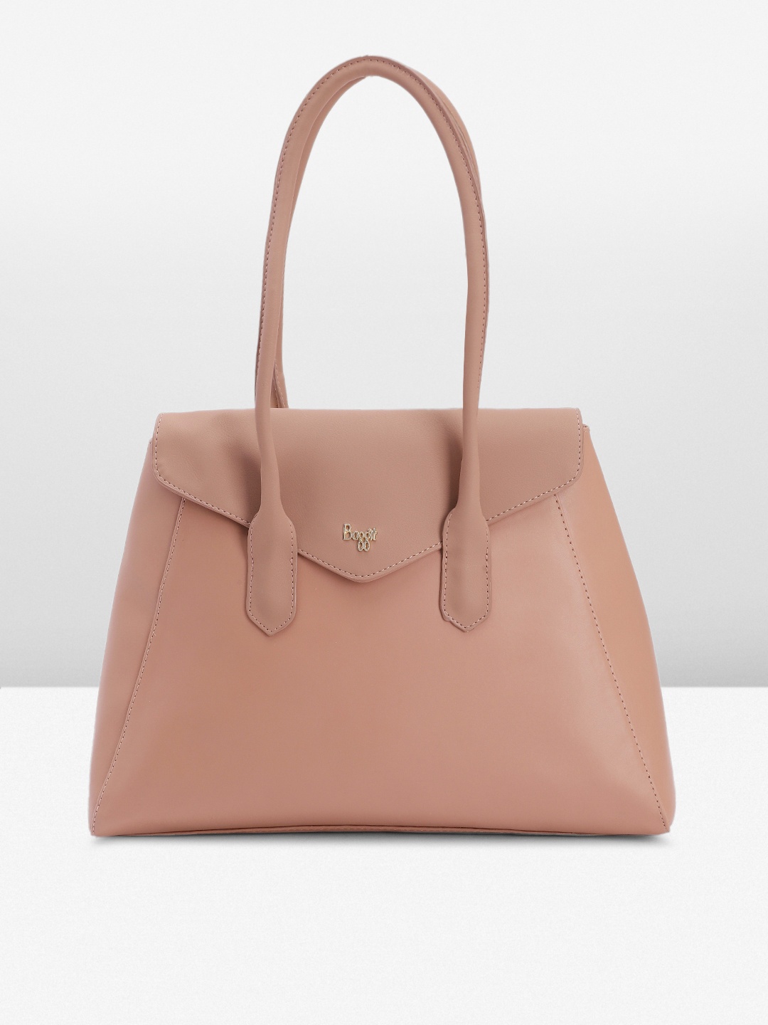 

Baggit Solid PU Structured Shoulder Bag, Rose