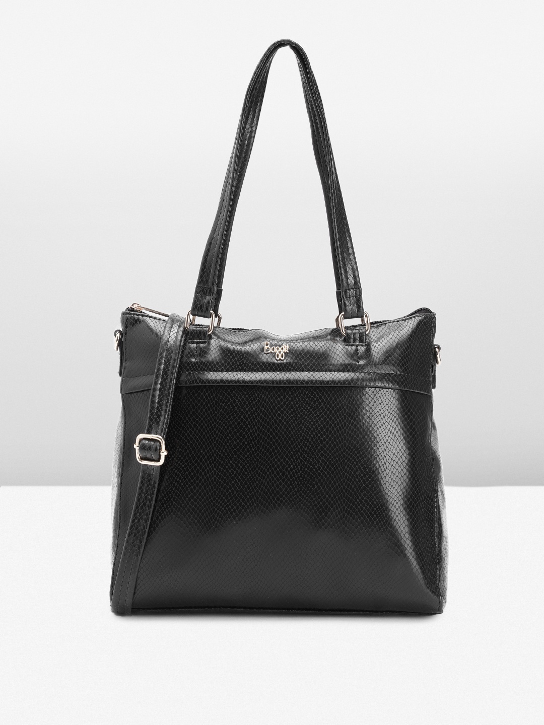 

Baggit Women Textured Shoulder Bag, Black