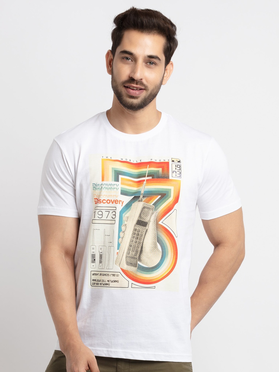 

Status Quo Men Typography Printed Cotton T-shirt, White