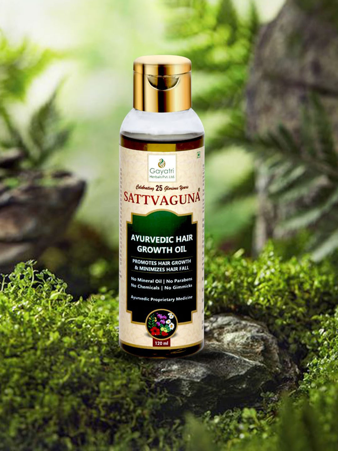 

Sattvaguna Ayurvedic Hair Growth Oil with Amla & Bhringraj - 120 ml, Beige