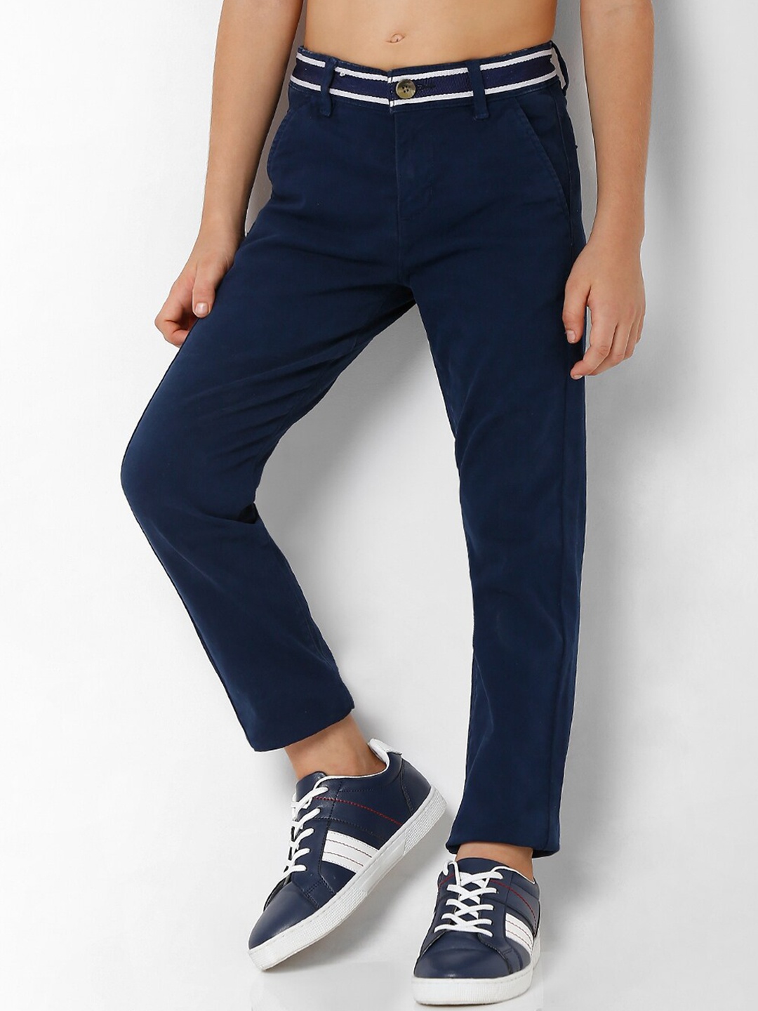 

GAS Boys Slim Fit Cotton Regular Trouser, Blue