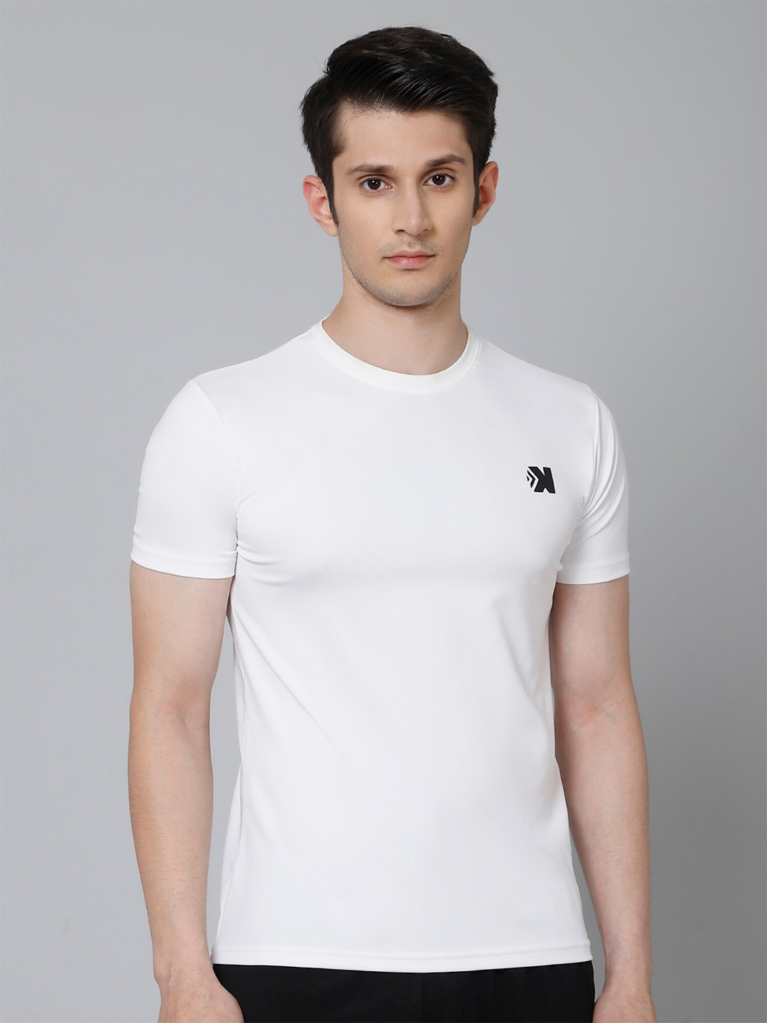 

JACKDANZA Men's Round Neck T-shirt, White