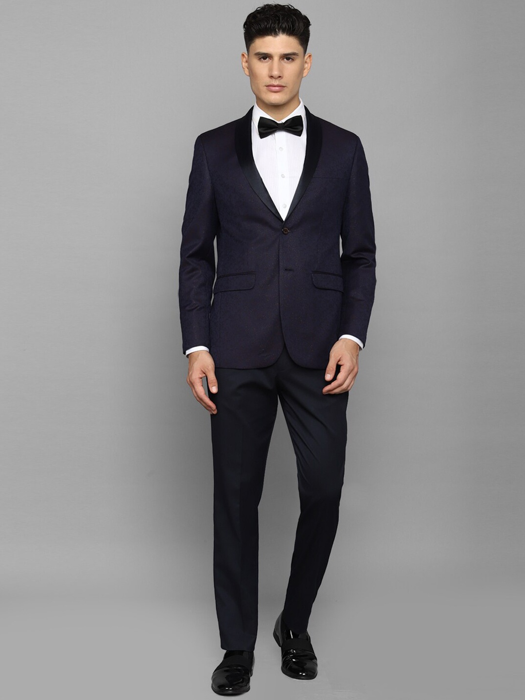 

Allen Solly Men Slim-Fit Single-Breasted 2-Piece Suits, Navy blue