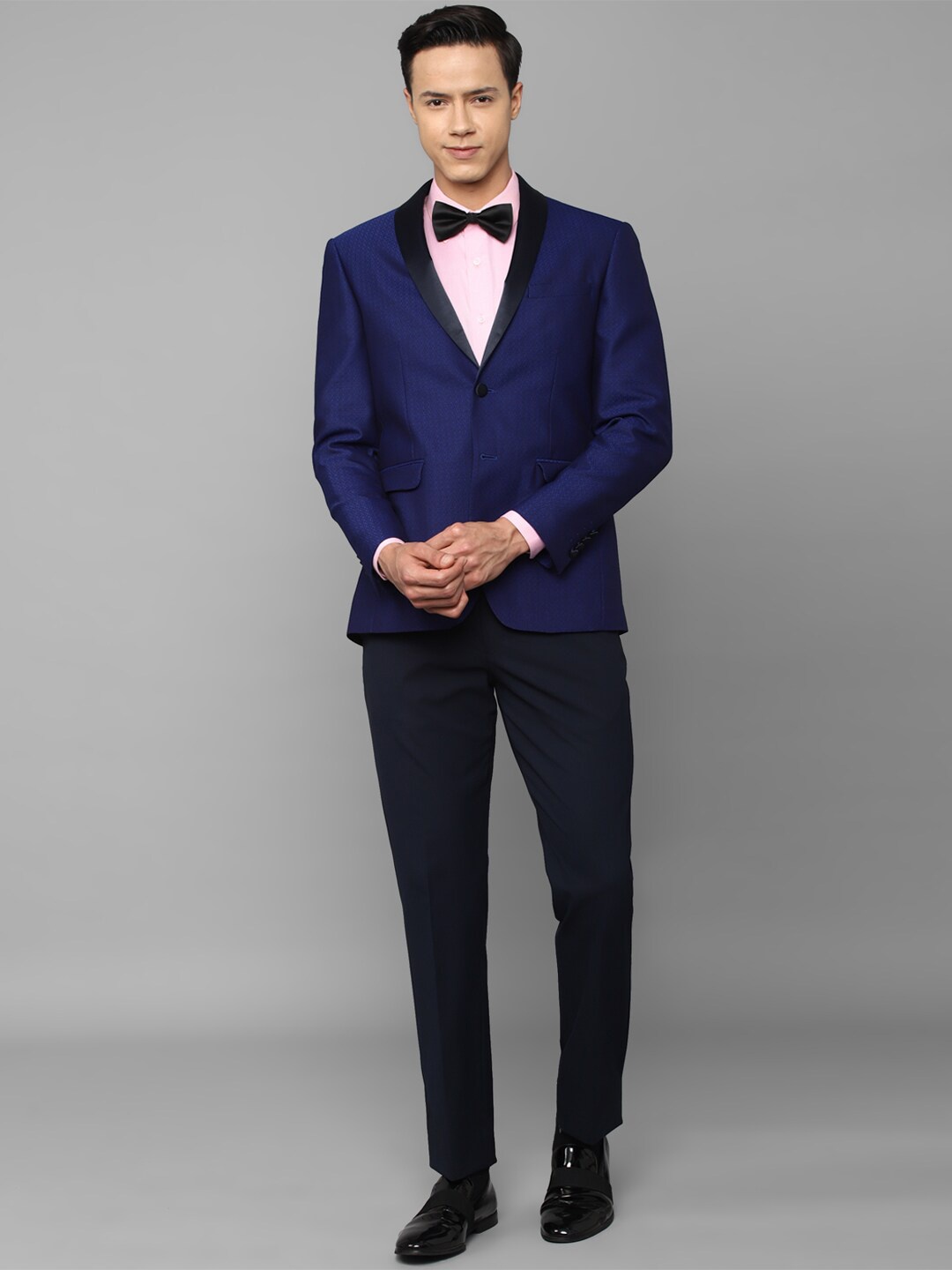 

Allen Solly Men Single-Breasted Slim-fit 2-Piece Suits, Navy blue