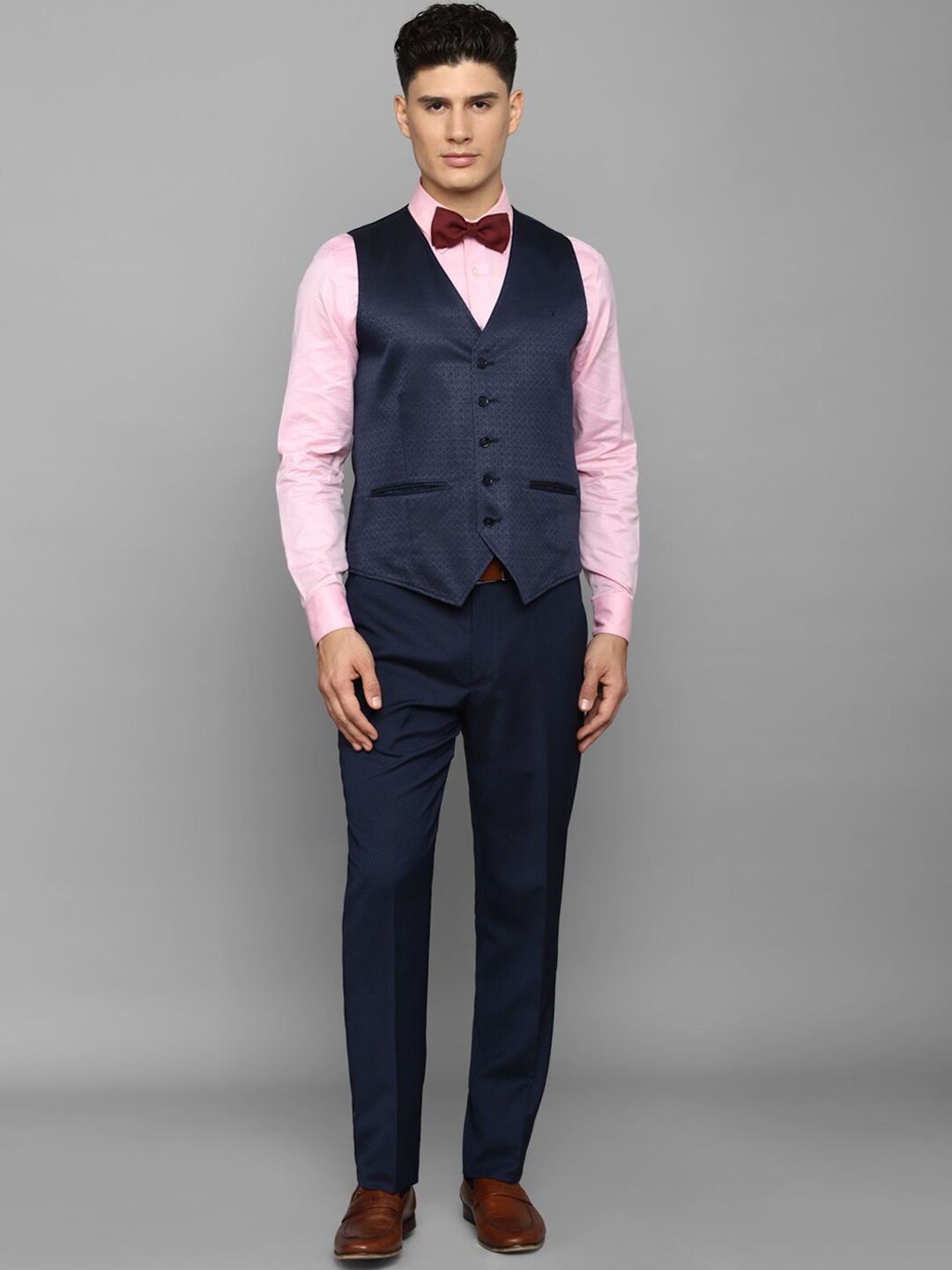 

Allen Solly Men Slim-Fit Single Breasted 3Pc Suits, Navy blue