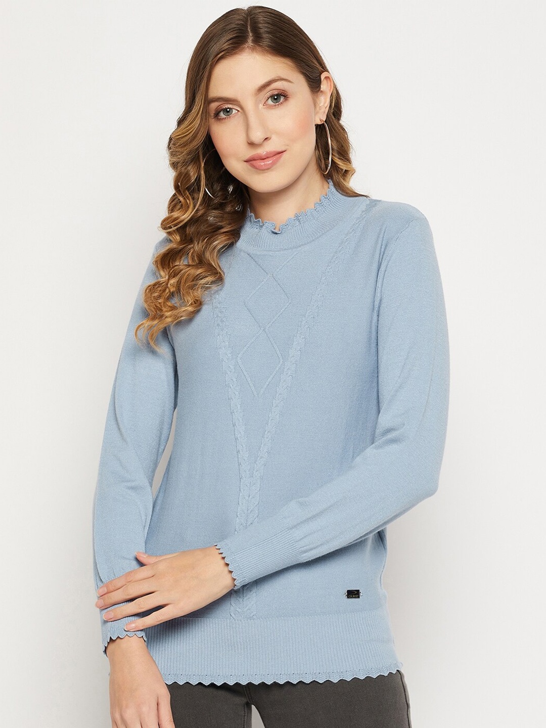 

Duke Women Cable Knit Acrylic Pullover, Blue