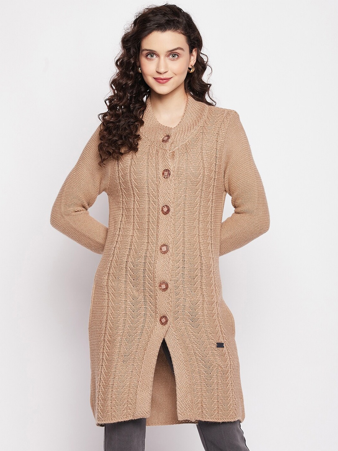 

Duke Women Longline Acrylic Cardigan, Khaki
