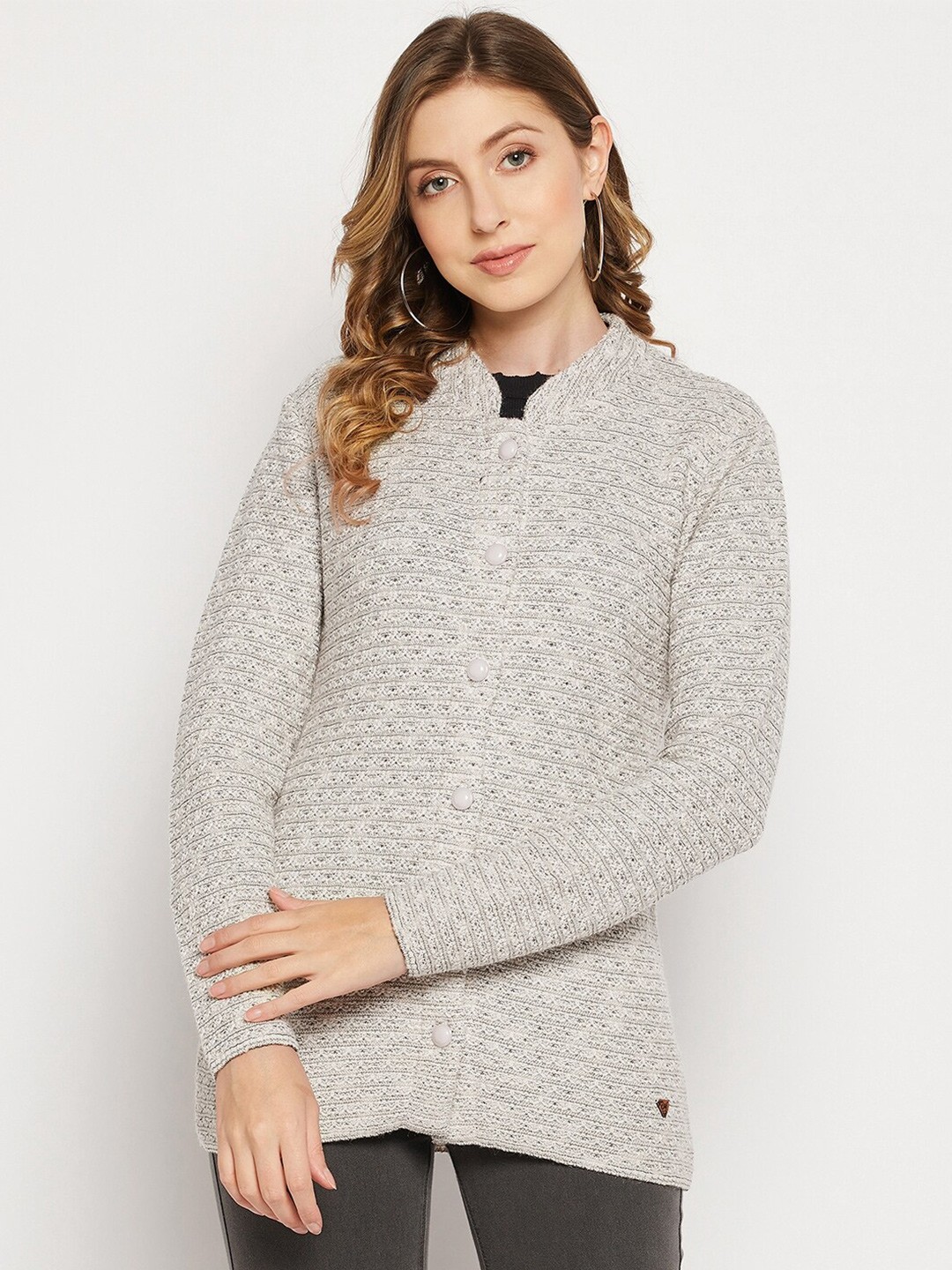 

Duke Women Acrylic Cardigan, Off white