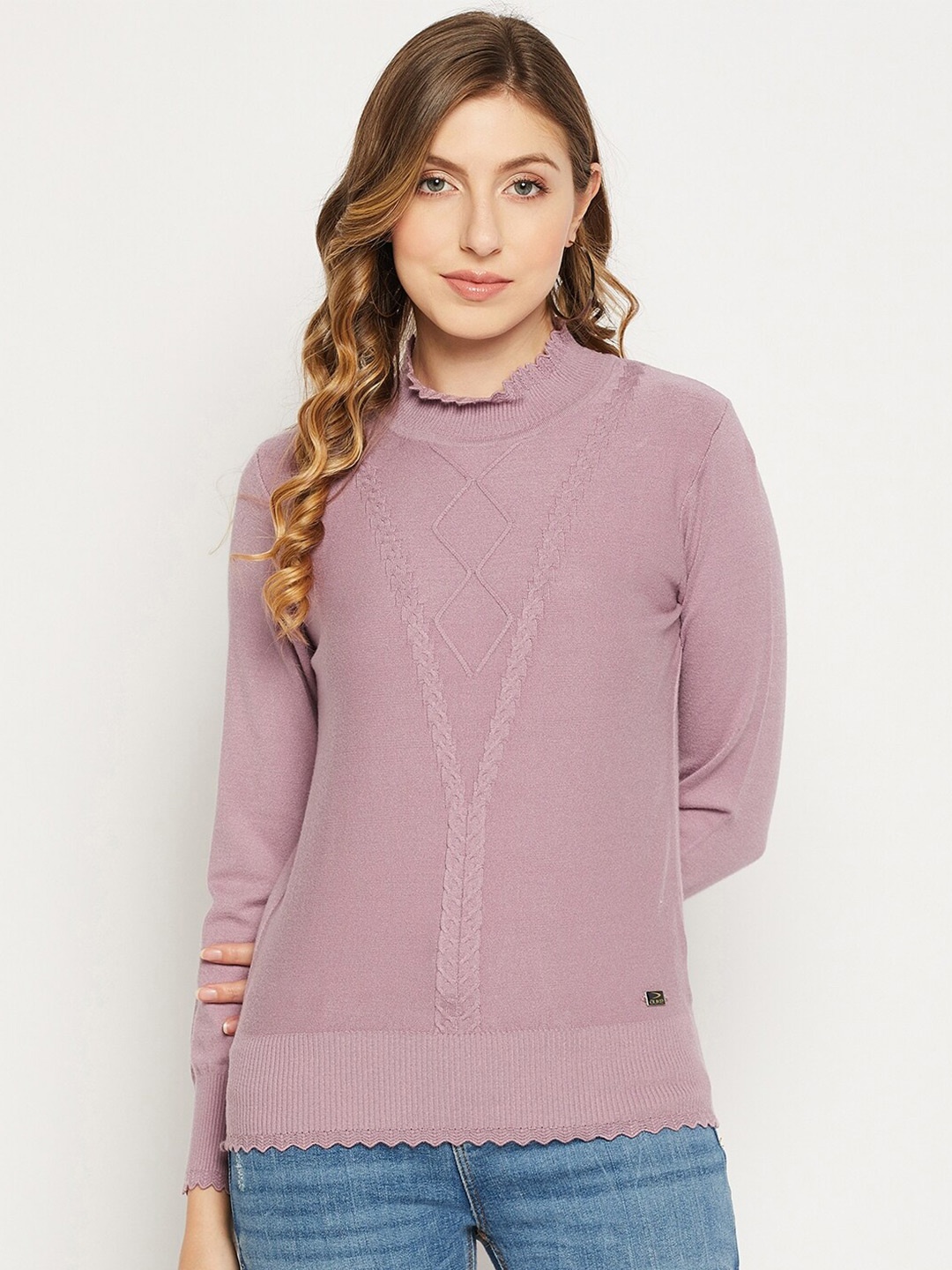 

Duke Women Cable Knit Acrylic Pullover, Lavender