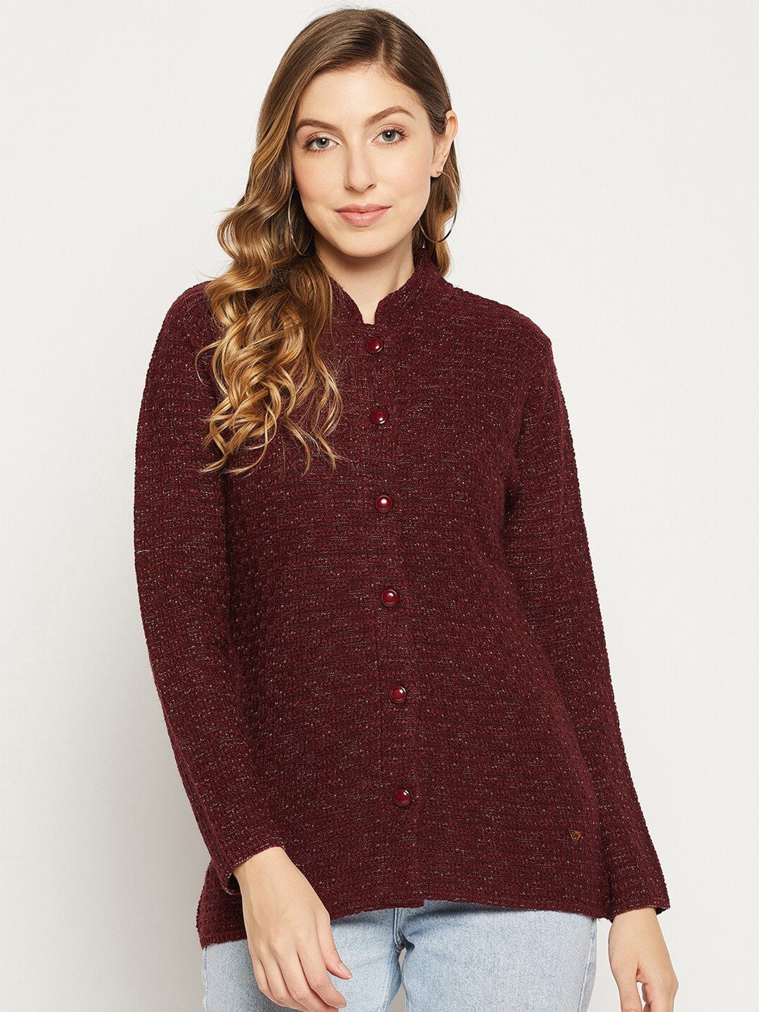 

Duke Women Acrylic Cardigan, Maroon