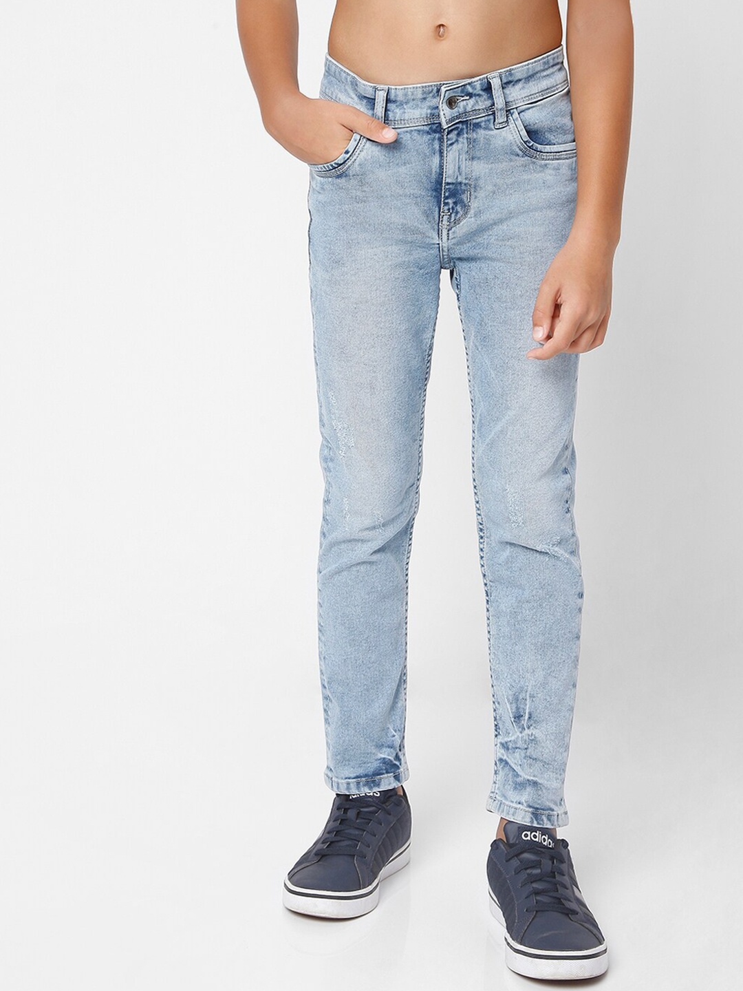 

GAS Boys Slim Fit Heavy Fade Jeans, Blue