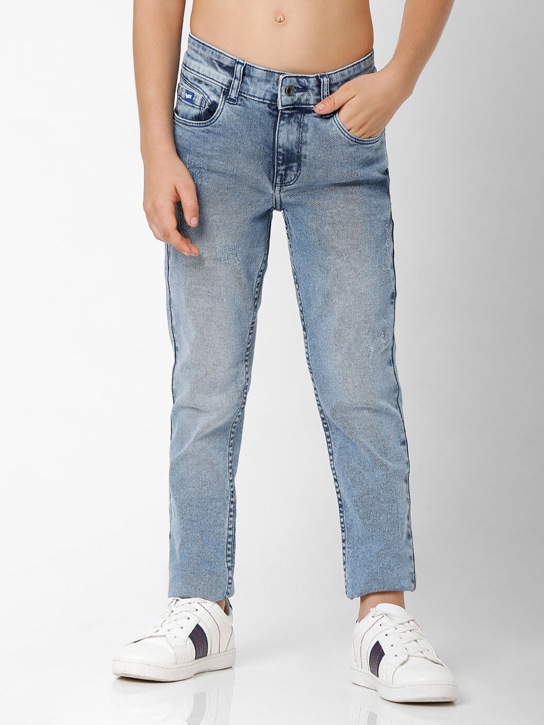 

GAS Boys Slim Fit Light Fade Jeans, Blue