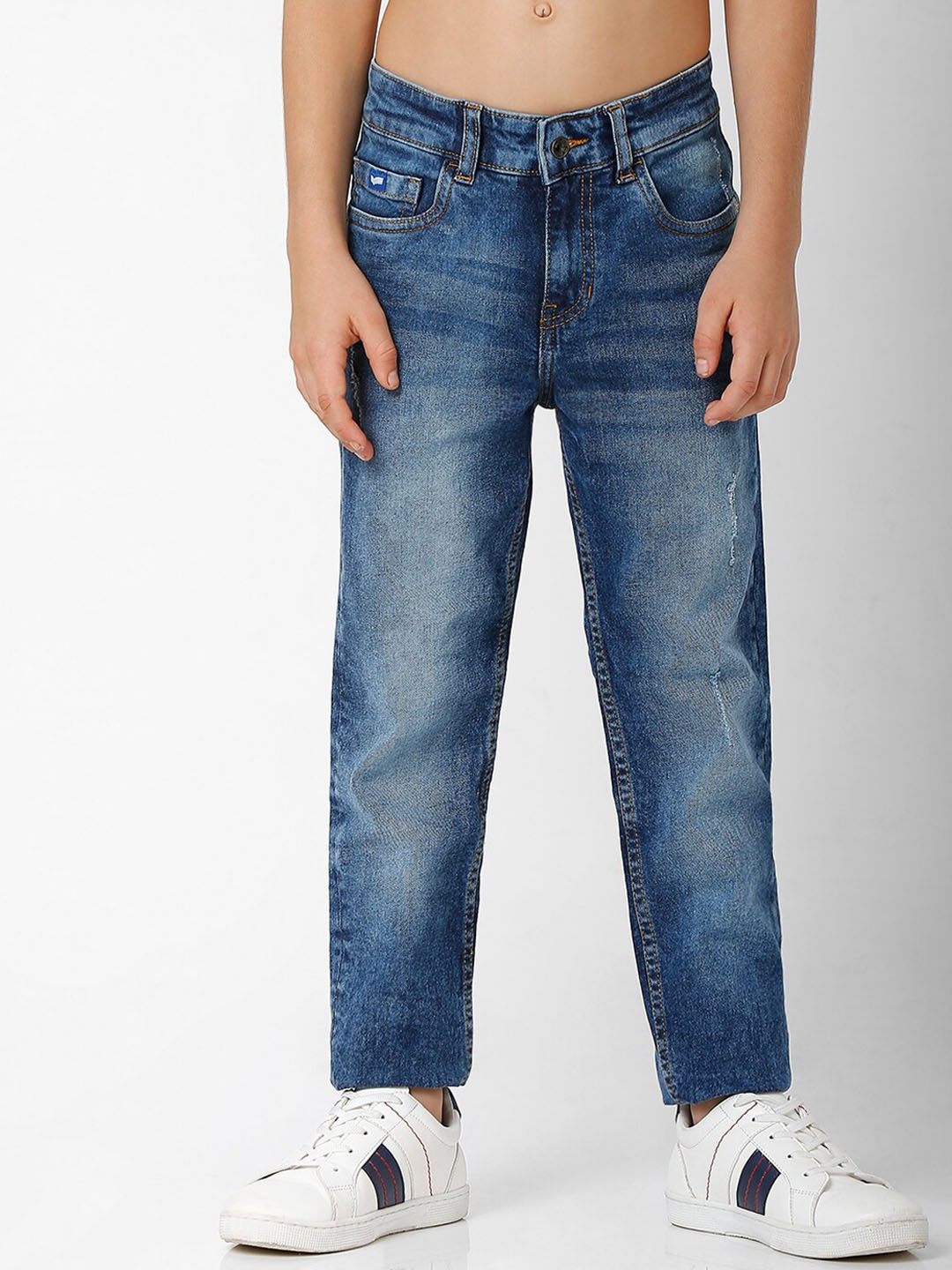 

GAS Boys Slim Fit Heavy Fade Jeans, Blue