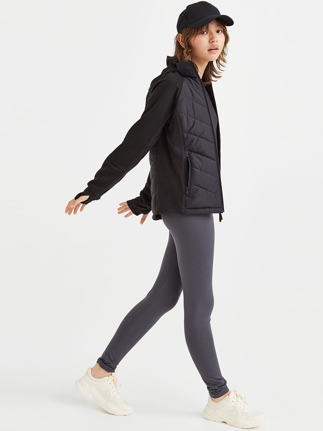 

H&M Girls Sports Leggings, Grey