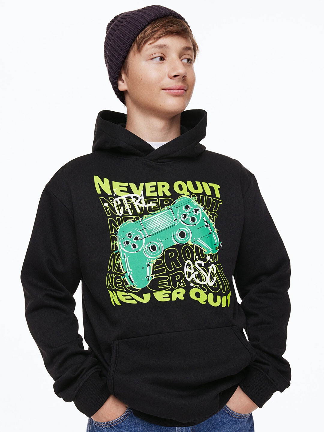 

H&M Boys Hoodie, Black
