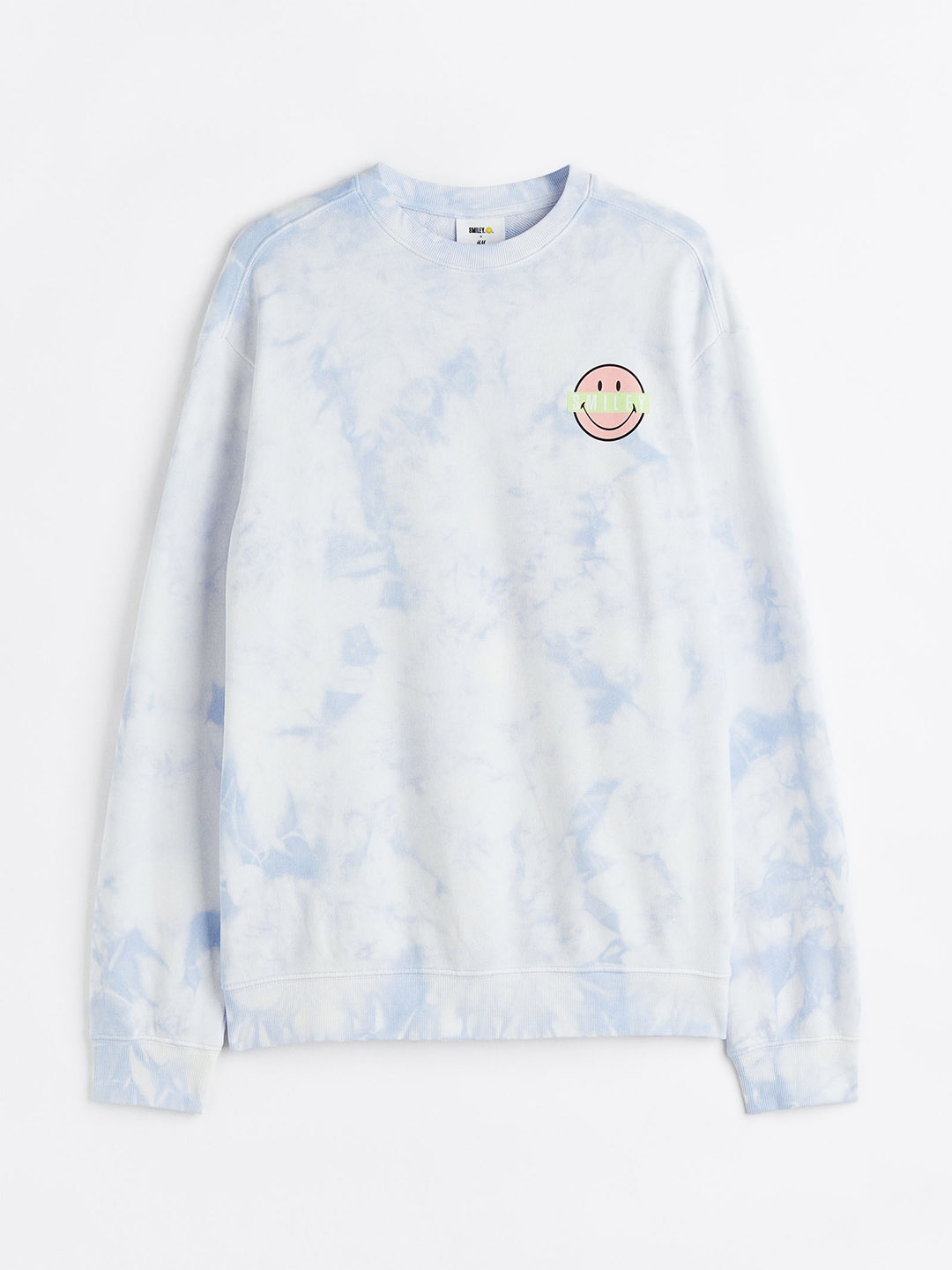 

H&M Relaxed Fit Pure Cotton Sweatshirt, Blue