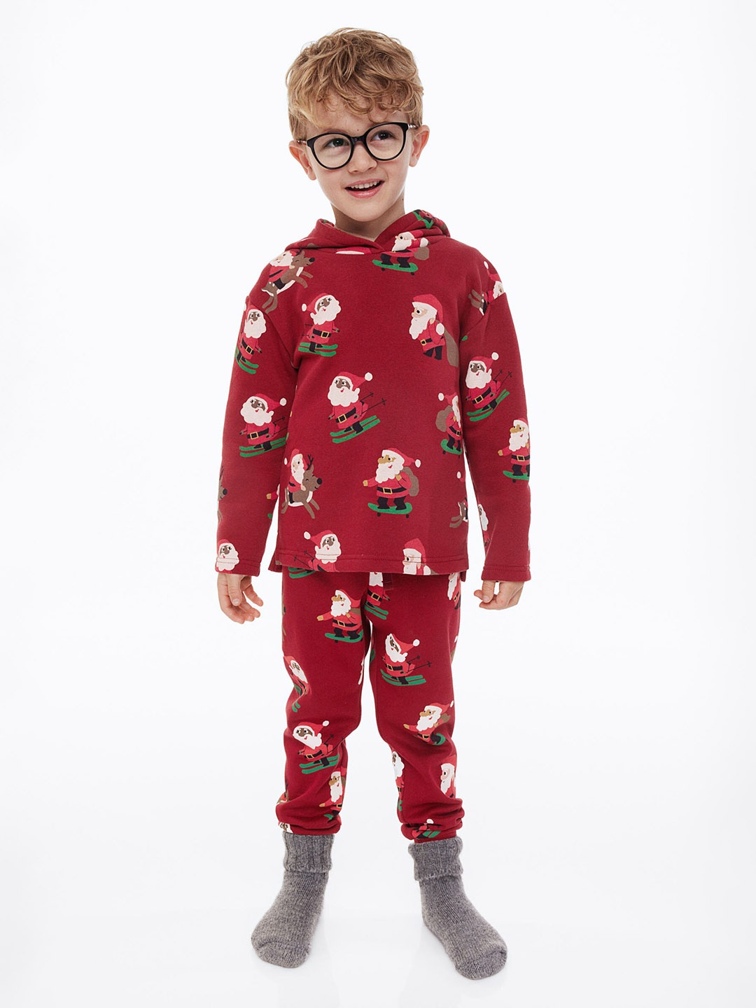 

H&M Boys Printed Hoodie, Red