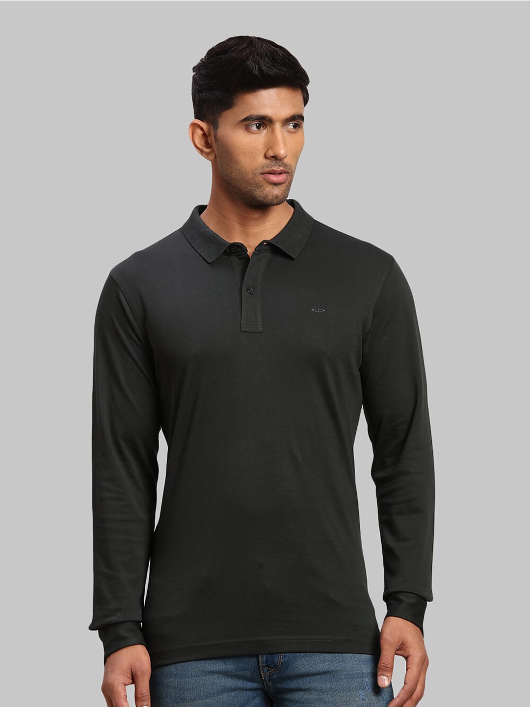 

ColorPlus Polo Collar Cotton T-shirt, Black