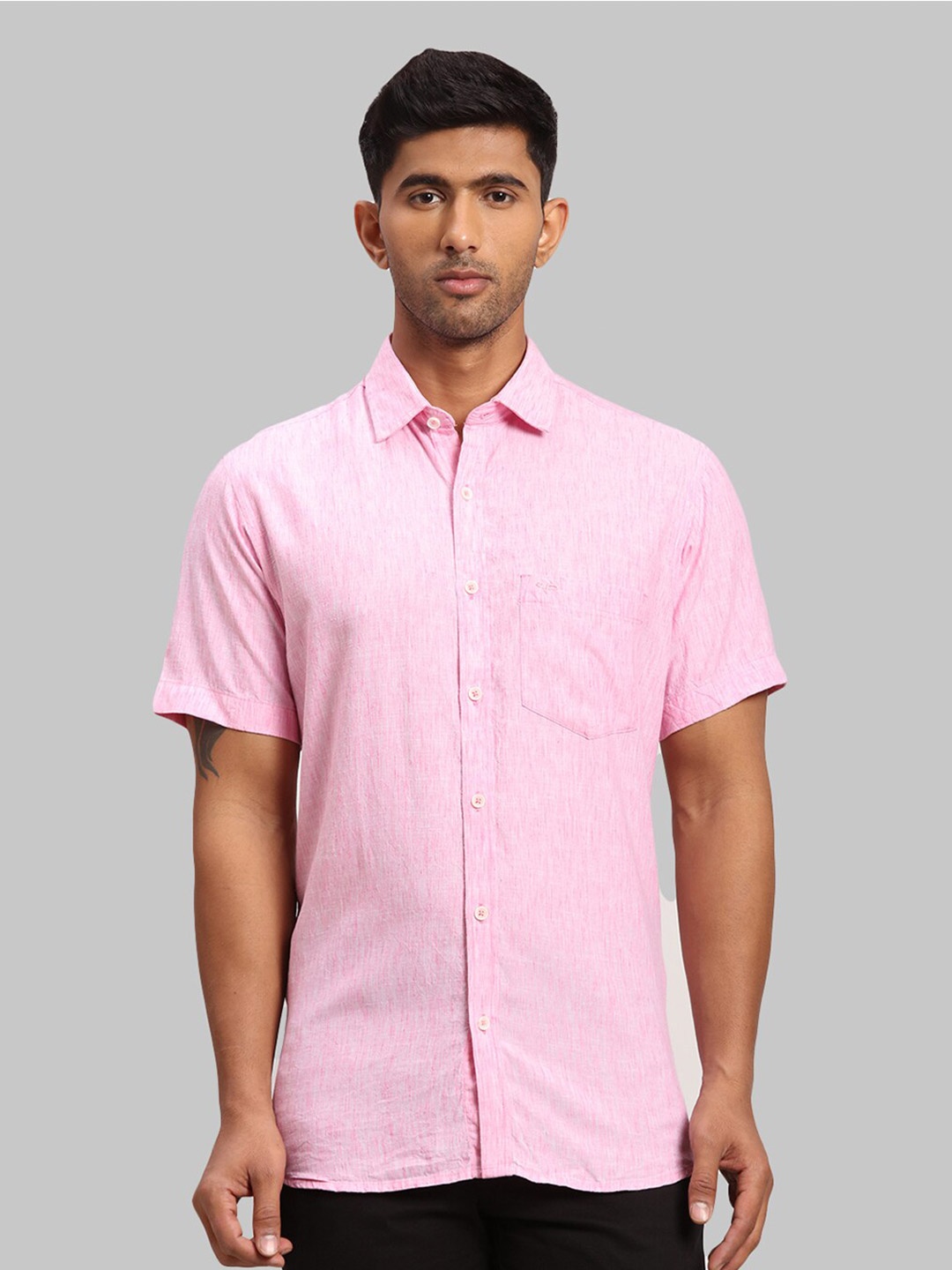 

ColorPlus Men Cotton Tailored Fit Casual Shirt, Pink
