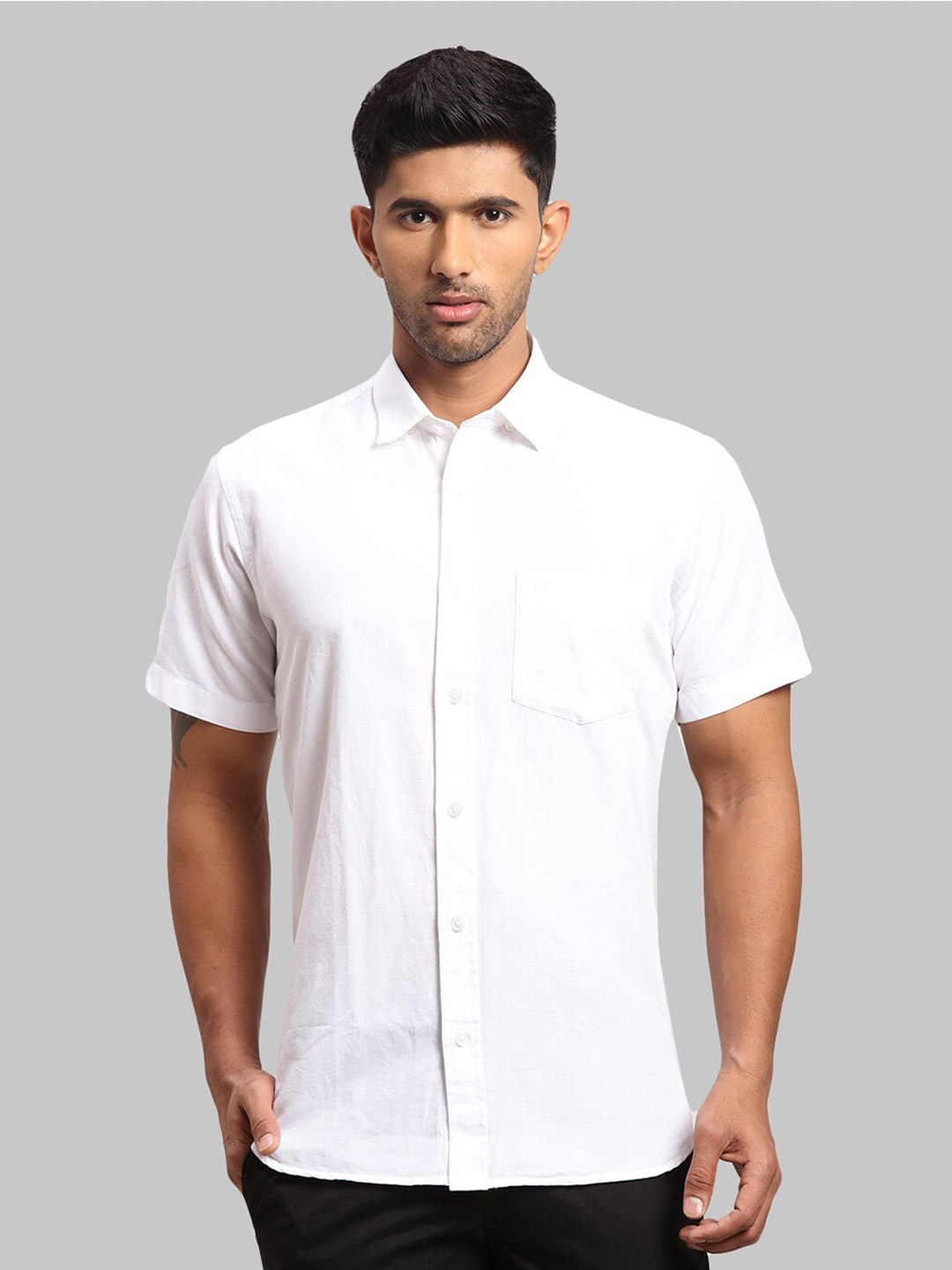 

ColorPlus Men Cotton Tailored Fit Casual Shirt, White