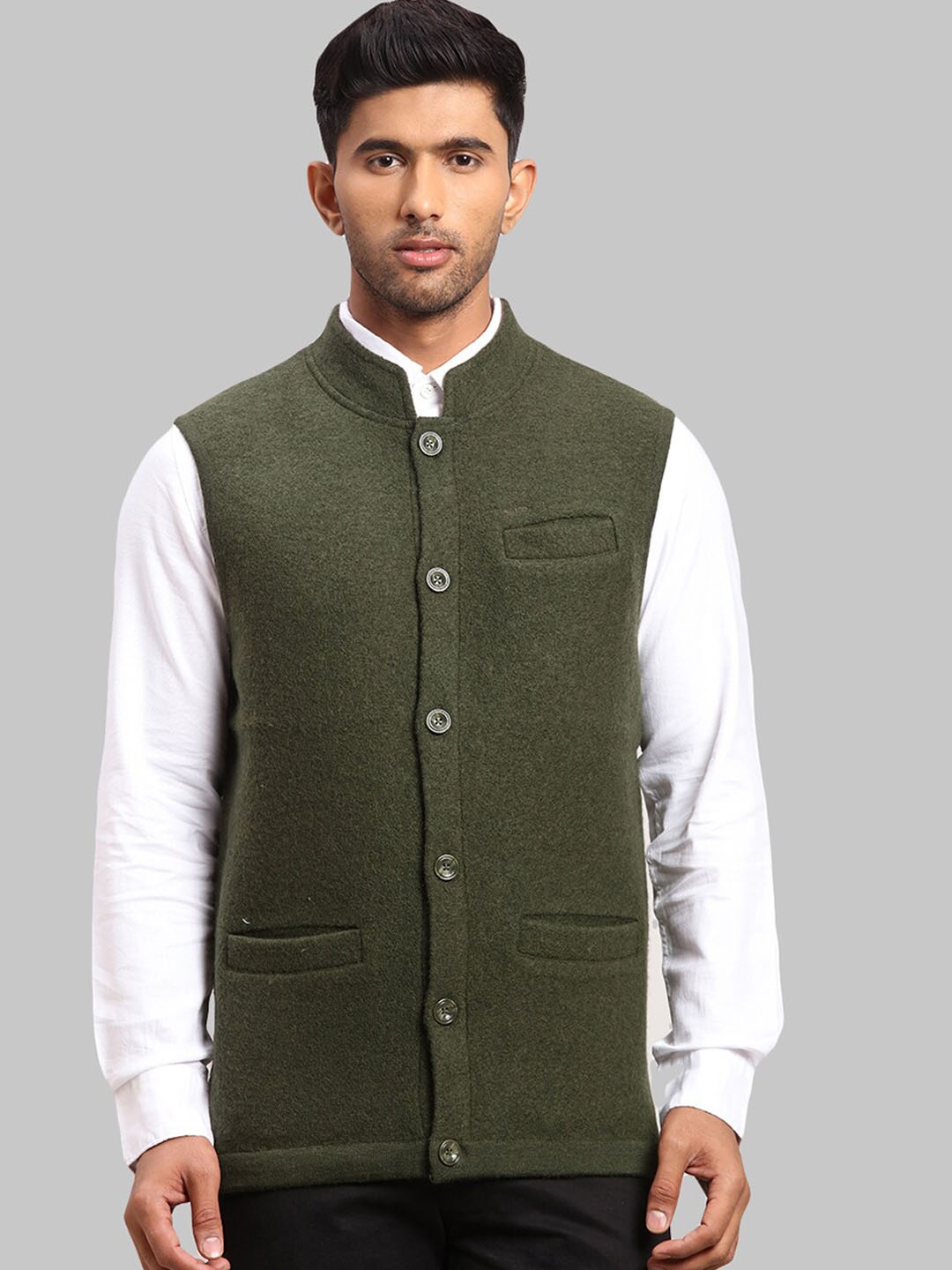 

ColorPlus Men Plus Size Waistcoat, Olive