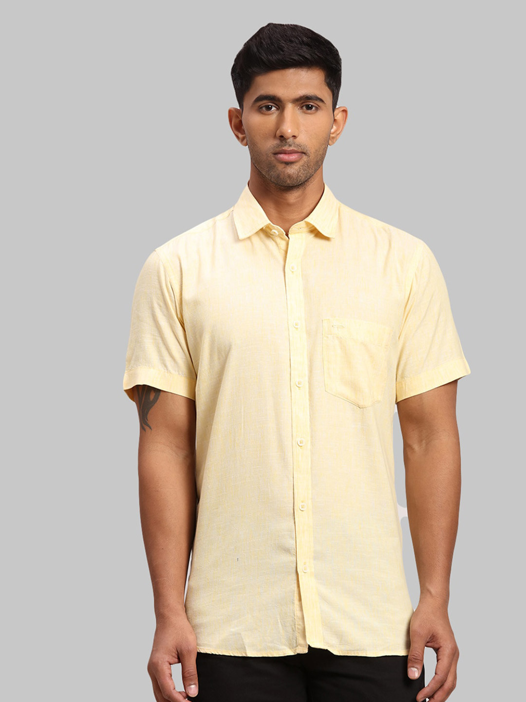 

ColorPlus Men Tailored Fit Casual Shirt, Yellow