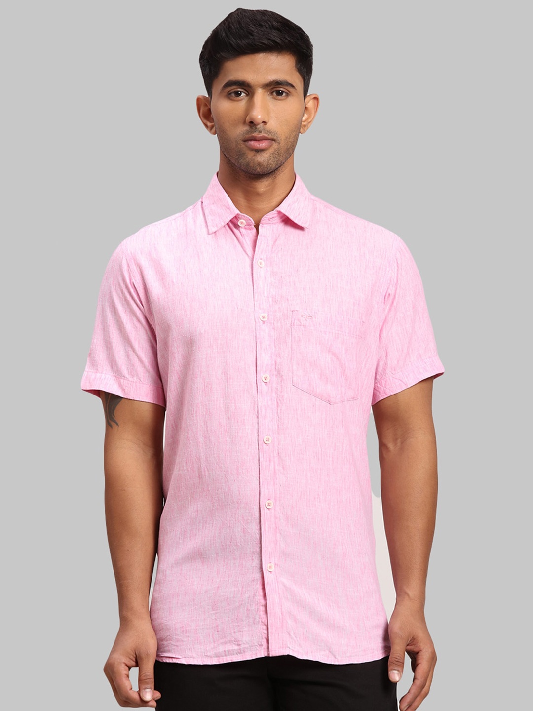 

ColorPlus Men Cotton Tailored Fit Casual Shirt, Pink