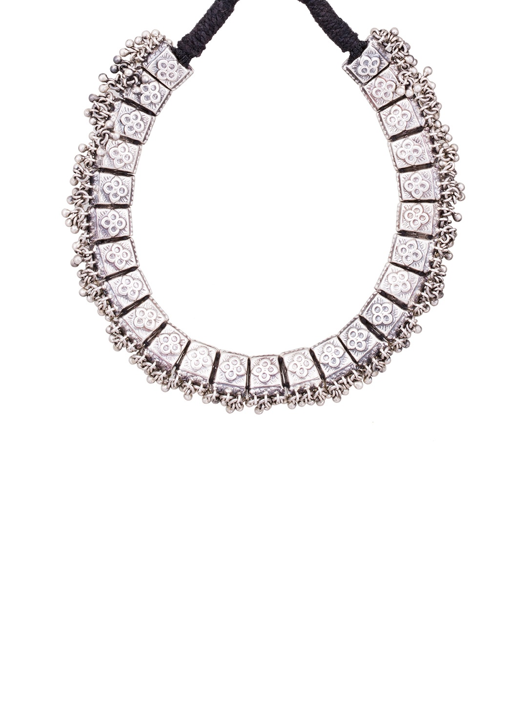

ahilya Sterling Silver Kumaoni Sandhya Choker Necklace