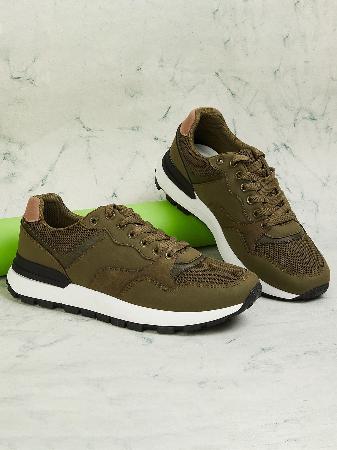 

Forca by Lifestyle Men Lace-Ups Sneakers, Olive