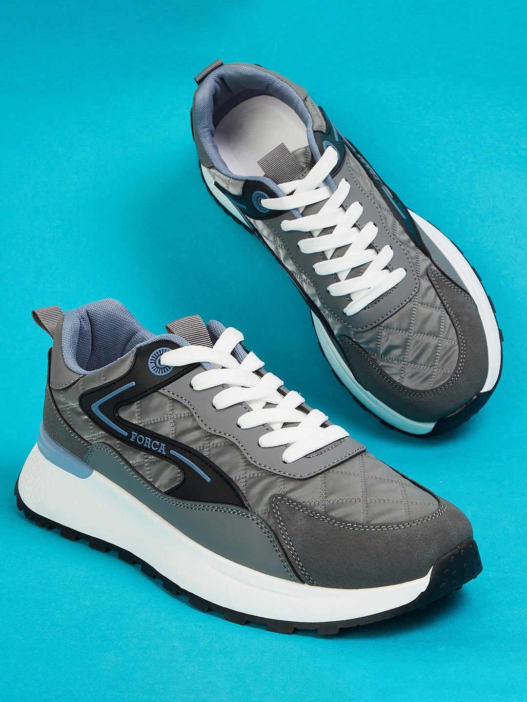 

Forca Men Textured Lace-Ups Sneakers, Grey