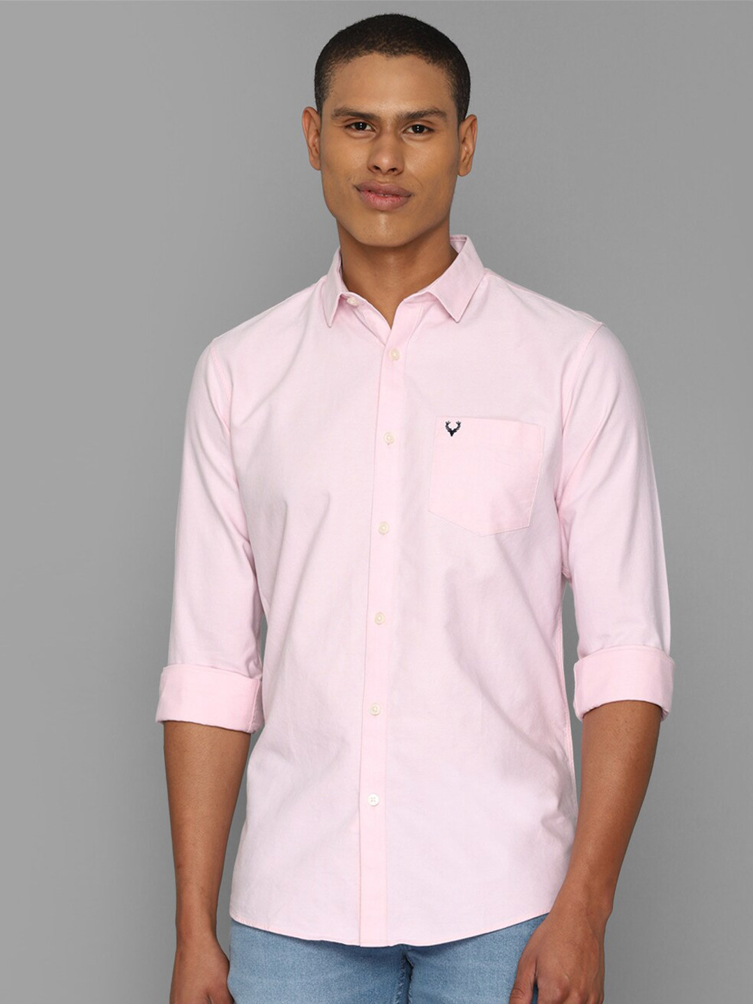 

Allen Solly Men Slim Fit Casual Cotton Shirt, Pink