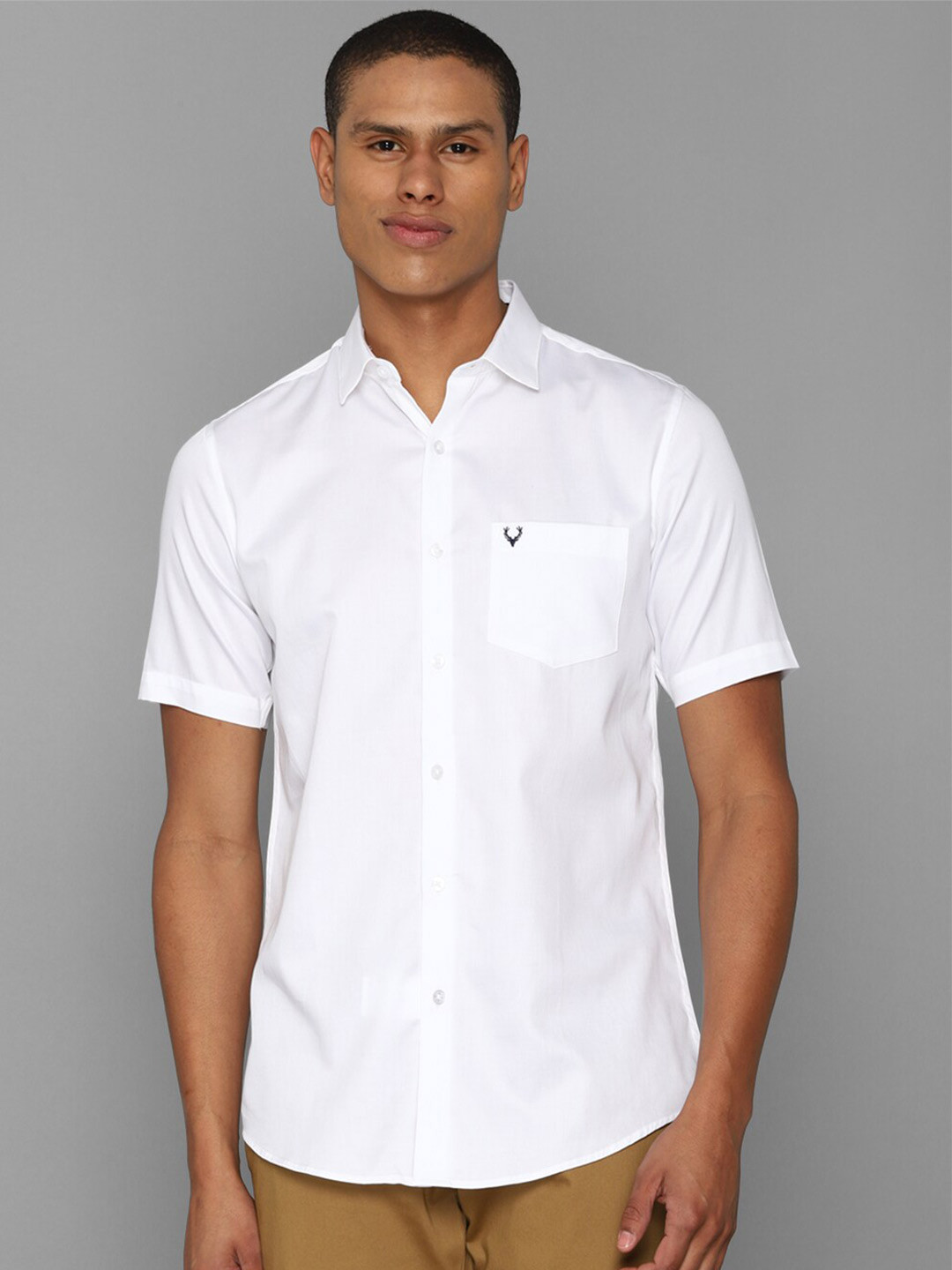 

Allen Solly Men Slim Fit Casual Cotton Shirt, White