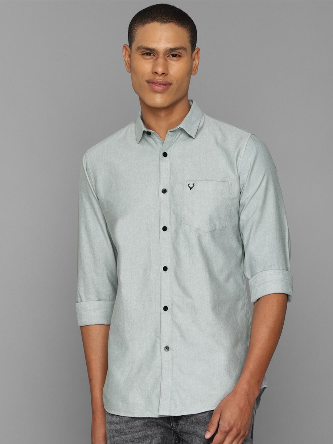 

Allen Solly Men Slim Fit Casual Shirt, Grey