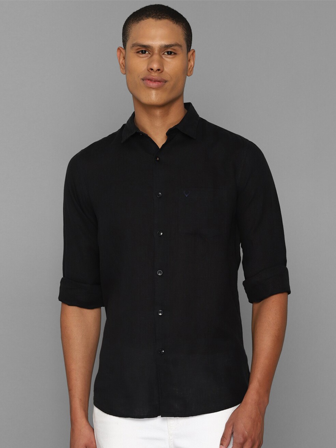 

Allen Solly Men Black Slim Fit Casual Shirt