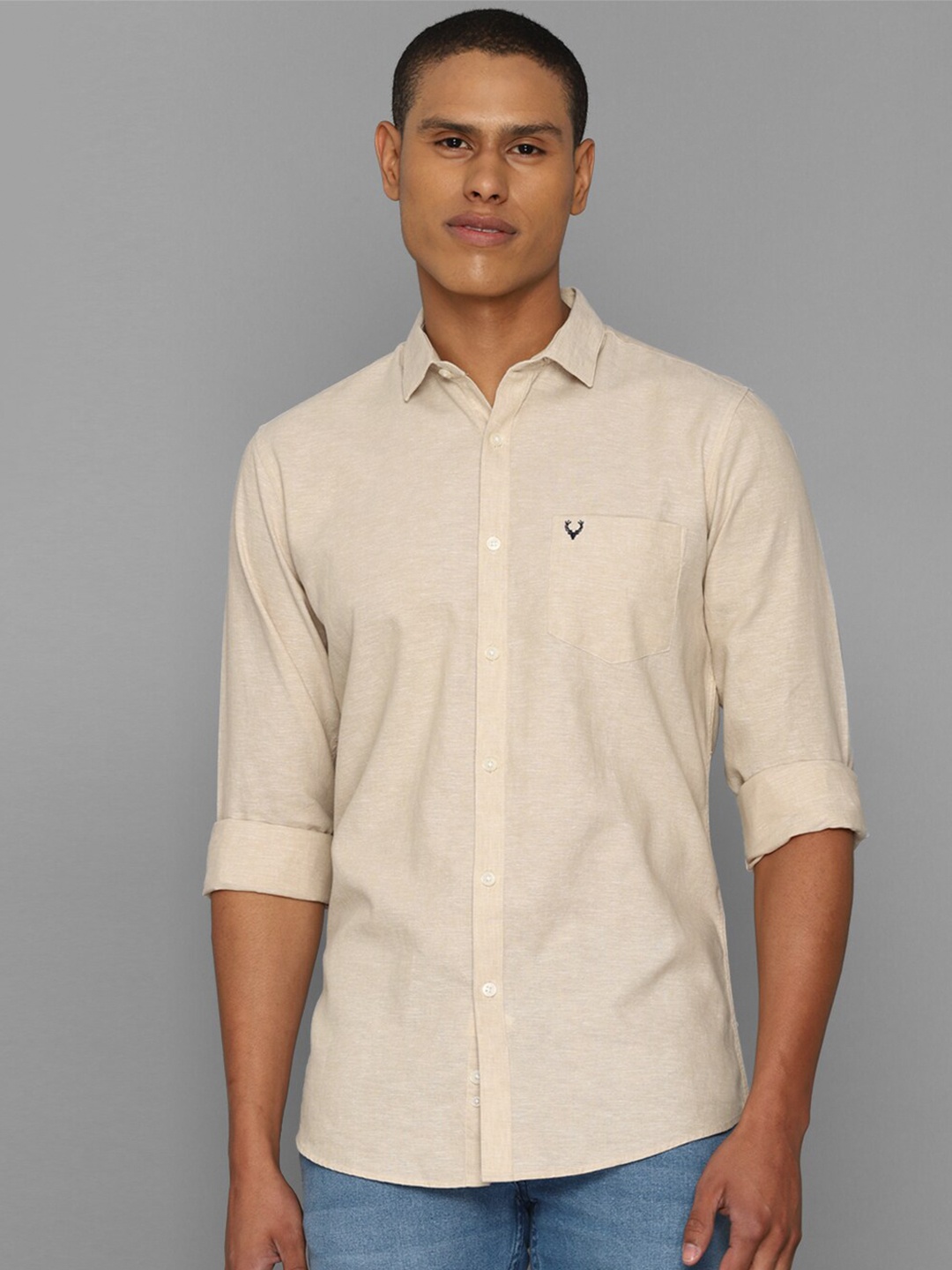 

Allen Solly Slim Fit Casual Shirt, Beige
