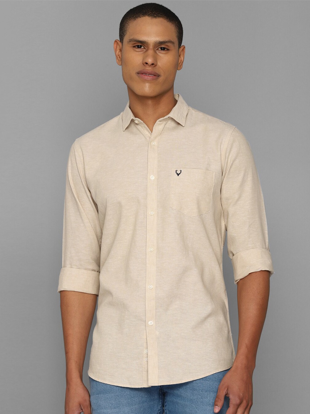 

Allen Solly Slim Fit Casual Shirt, Beige