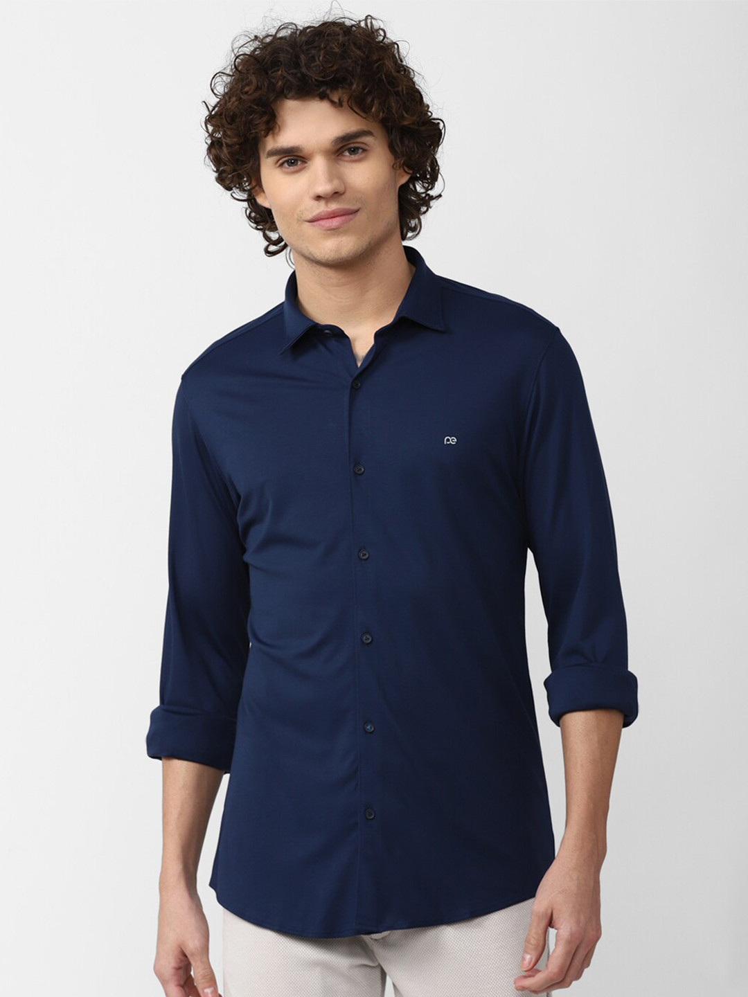 

Peter England Men Slim Fit Casual Shirt, Blue