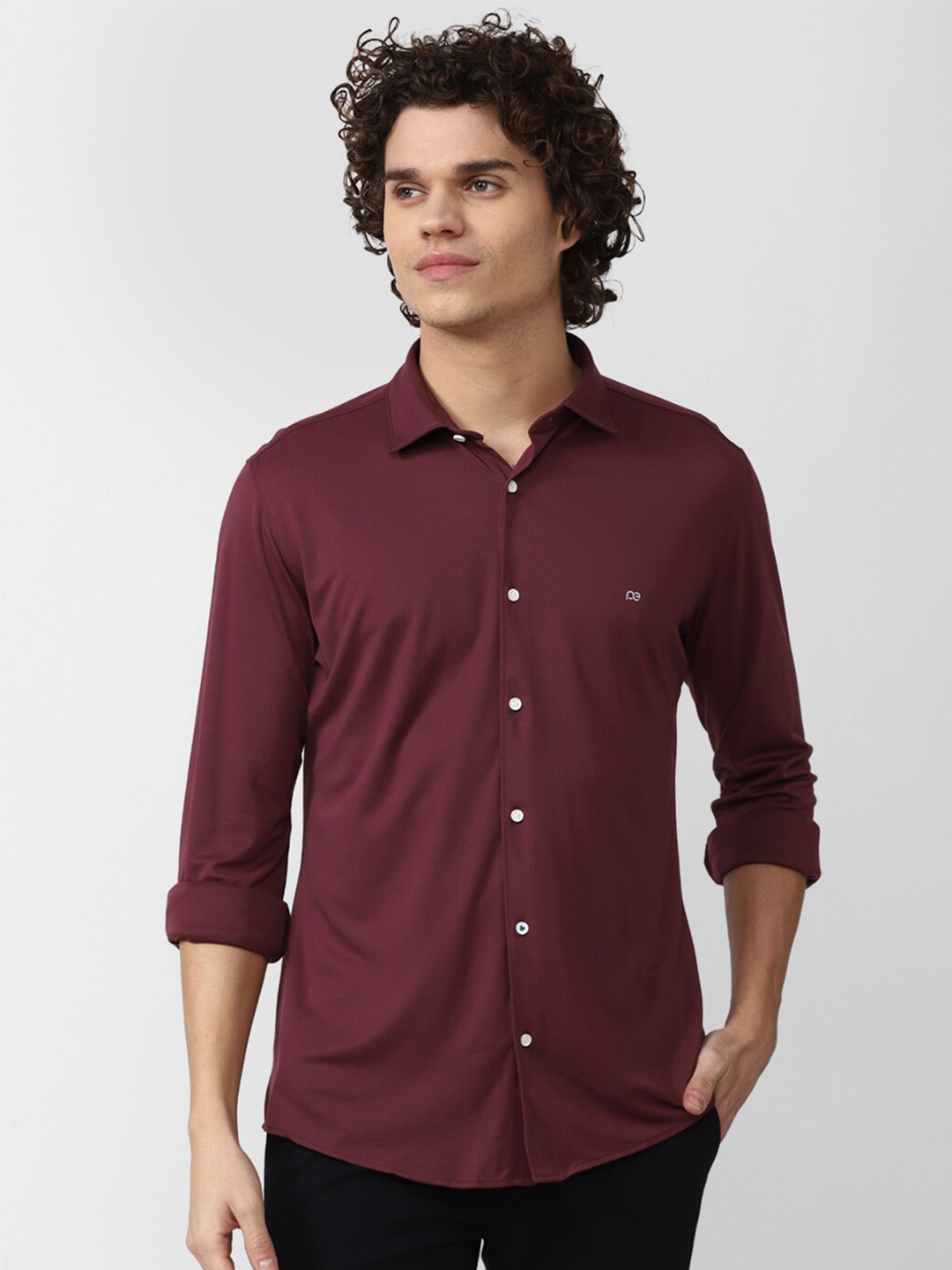 

Peter England Men Slim Fit Casual Shirt, Maroon