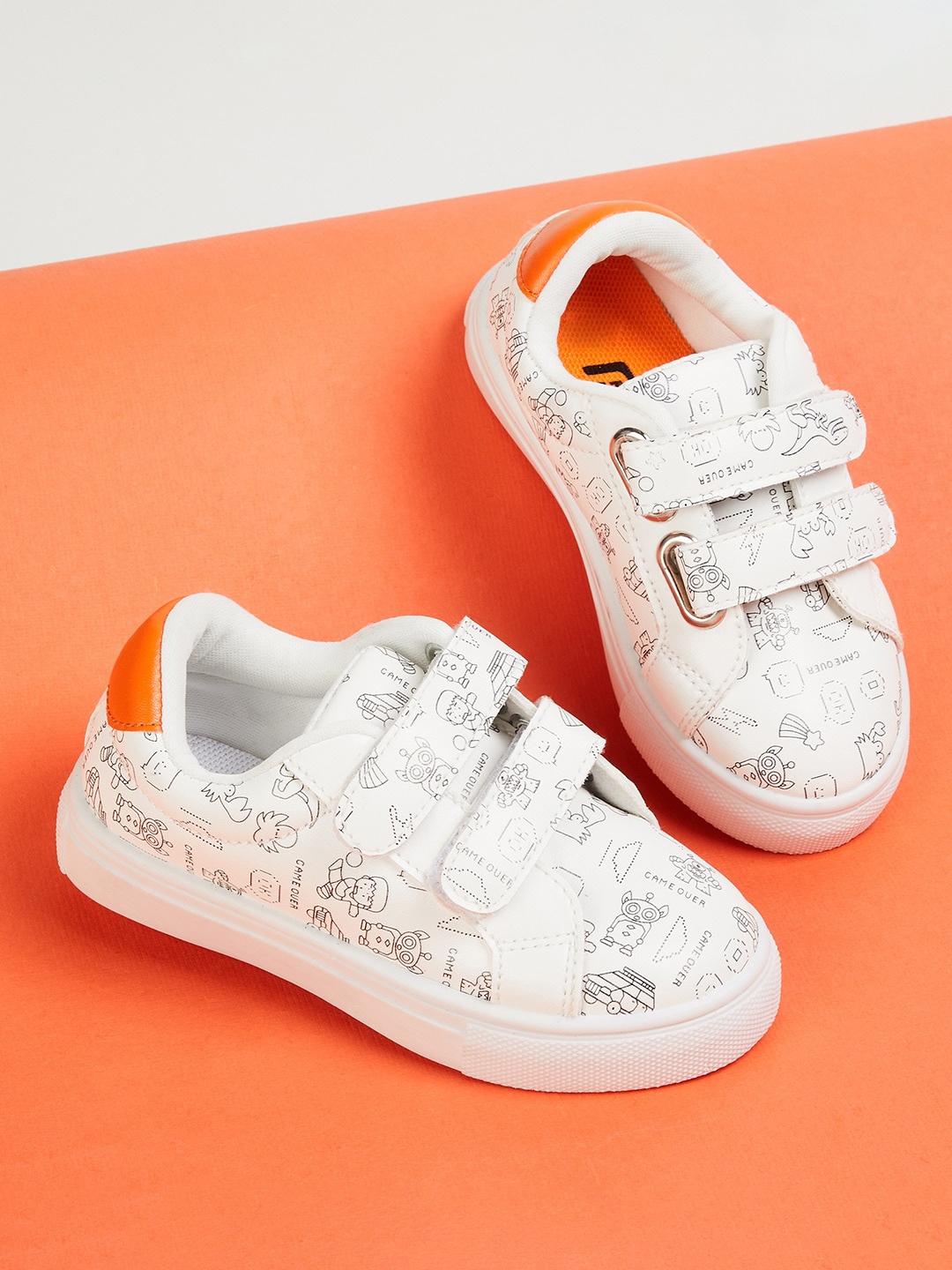 

Fame Forever by Lifestyle Boys Printed PU Sneakers, White
