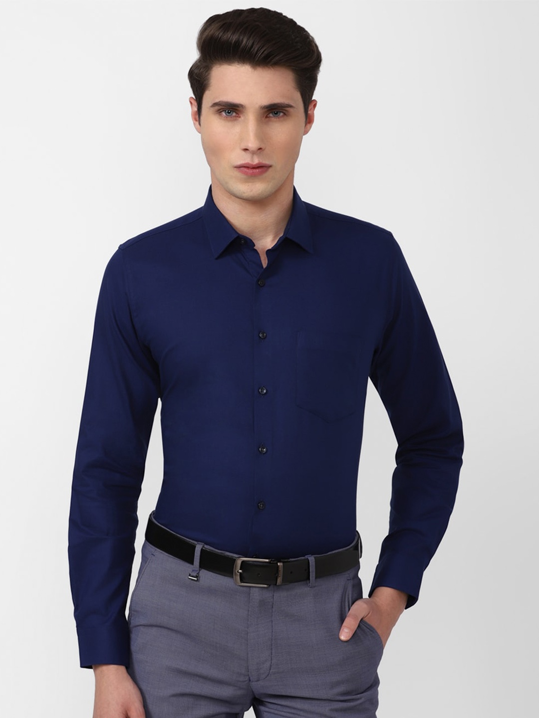 

Van Heusen Men Slim Fit Formal Shirt, Blue