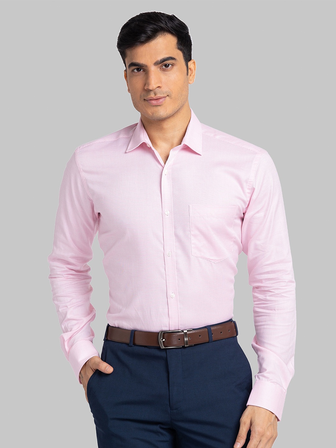 

Park Avenue Men Cotton Slim Fit Formal Shirt, Red