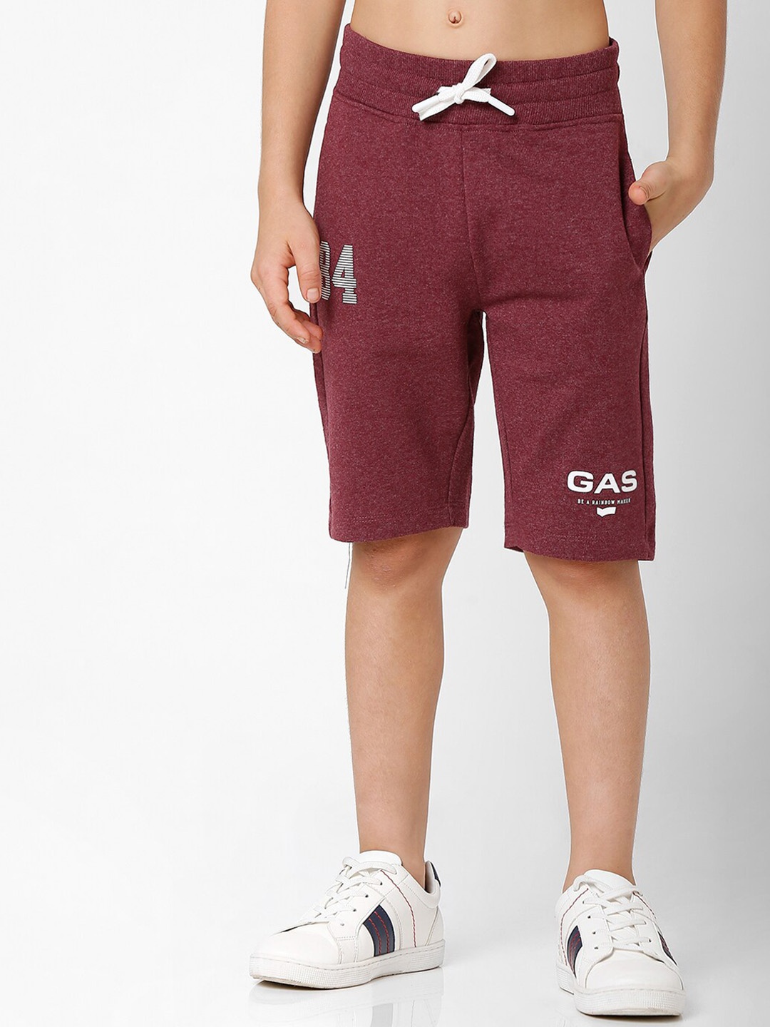

GAS Boys Slim Fit Shorts, Maroon